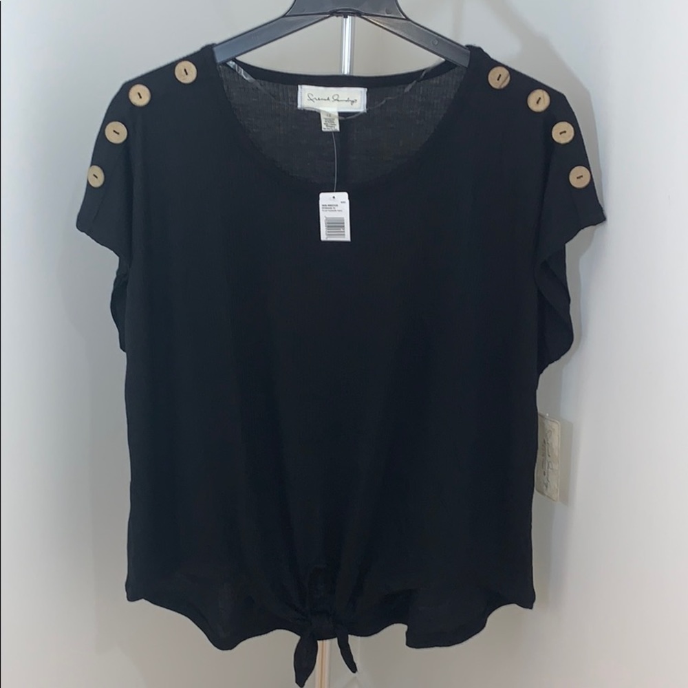 LAST TWO AVAILABLE!! - New French Laundry Plus Size Women's Tie Front Top